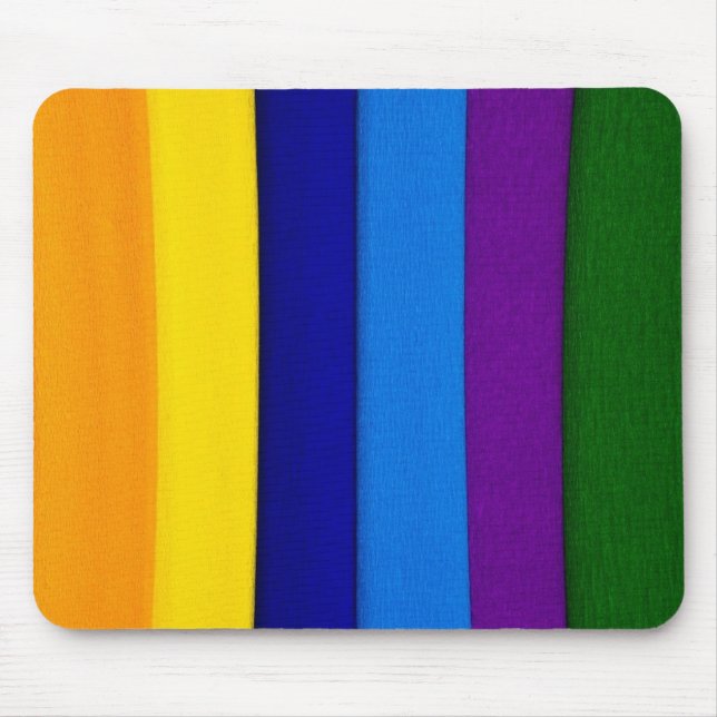 Rainbow-Helle Streifen Mousepad (Vorne)