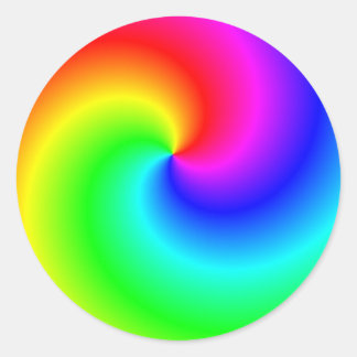 Rainbow-Helle Wirbel Runder Aufkleber