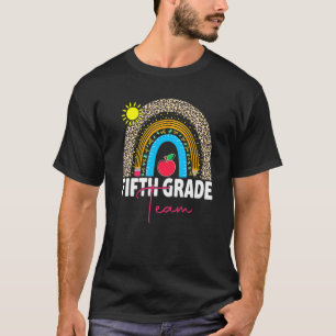 Rainbow Hello Fifth Grade Team Squad Teachers Kind T-Shirt