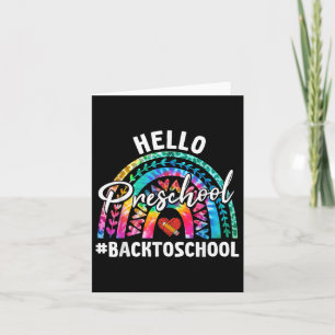 Rainbow Hello Preschool Back To School Teacher Stu Karte