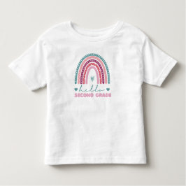 Rainbow Hello Second Grade Kleinkind T-shirt