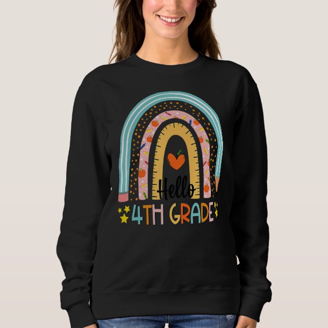 Rainbow Hello Vierter Sweatshirt (Vorderseite)