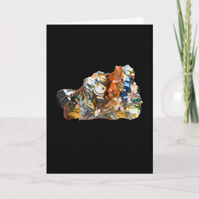 Rainbow Hematite Crystal Add Own Text Card Karte (Vorderseite)