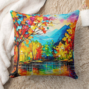 Rainbow Herbst Kunst, Dichtung und Musik Kissen