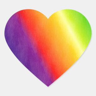Rainbow Herz-Aufkleber