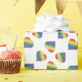 Rainbow-Herz-Kaleidescope-Packpapier Geschenkpapier