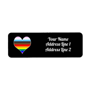 Rainbow-Herz-Label
