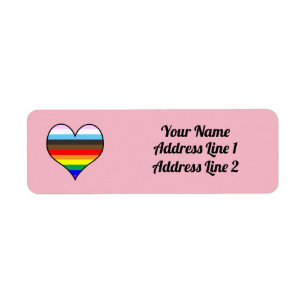 Rainbow-Herz-Label