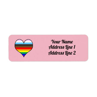 Rainbow-Herz-Label