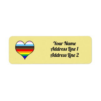 Rainbow-Herz-Label