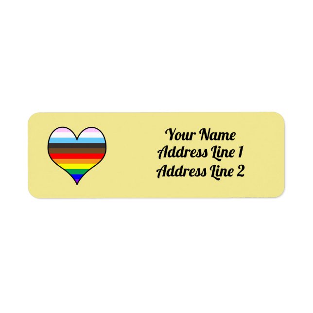 Rainbow-Herz-Label (Vorne)