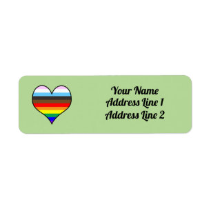 Rainbow-Herz-Label