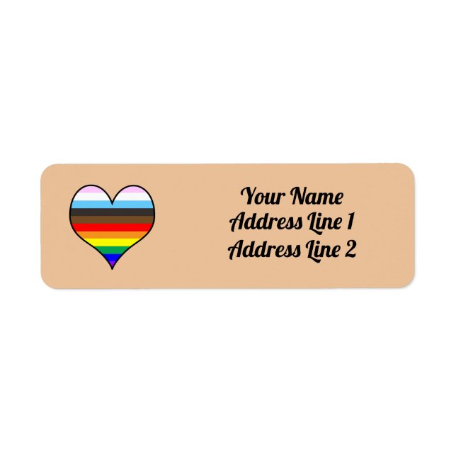 Rainbow-Herz-Label (Vorne)