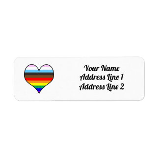 Rainbow-Herz-Label
