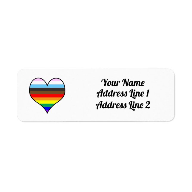 Rainbow-Herz-Label (Vorne)