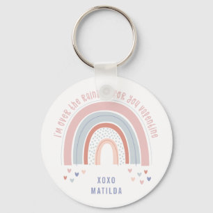 Rainbow-Herz niedliches Klassenzimmer Valentingesc Schlüsselanhänger