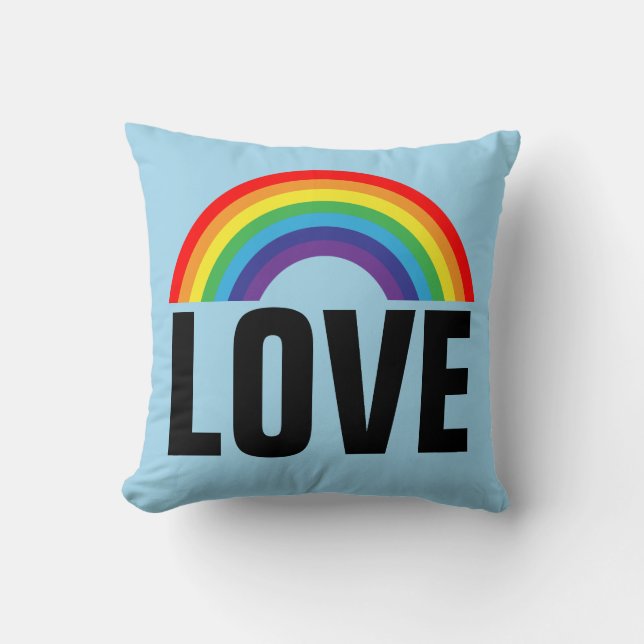 RAINBOW HERZEN LIEBE KUNST DURCH PILLOW KISSEN (Vorderseite)
