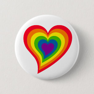 Rainbow-Herztaste Button