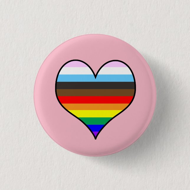 Rainbow-Herztaste Button (Vorderseite)
