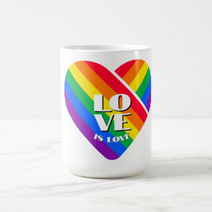 Rainbow-Herztasten Kaffeetasse