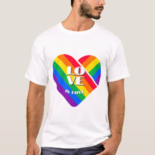 Rainbow-Herztasten T-Shirt