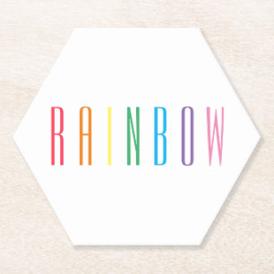 RAINBOW Hexagon Paper Untersetzer
