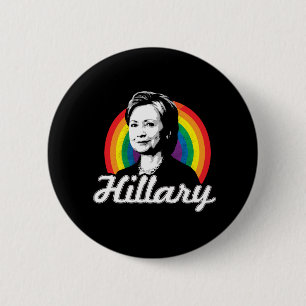 Rainbow Hillary - LGBT Politik - Button
