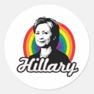 Rainbow Hillary - LGBT-Politik - Runder Aufkleber
