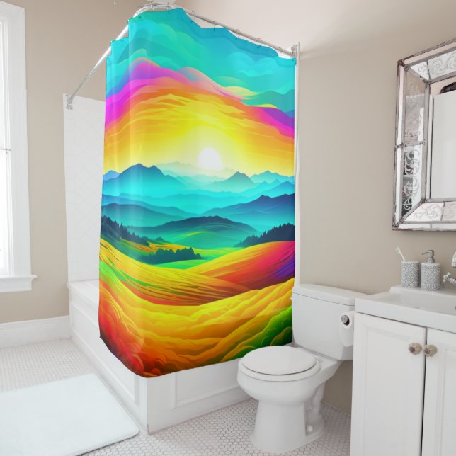 Rainbow Hills Duschvorhang (Beispiel)
