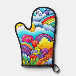 Rainbow-Hintergründe Ofenhandschuh