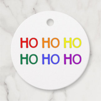 Rainbow Ho Ho Ho Gift Tags Geschenkanhänger