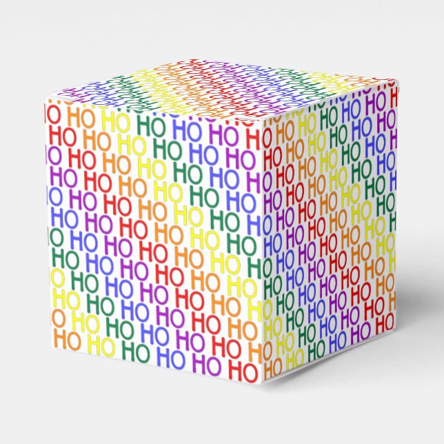 Rainbow Ho Ho Ho Pattern Geschenkboxen Geschenkschachtel (Vorderseite)