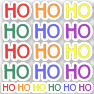 Rainbow Ho Ho Ho Vinyl Stickers Aufkleber