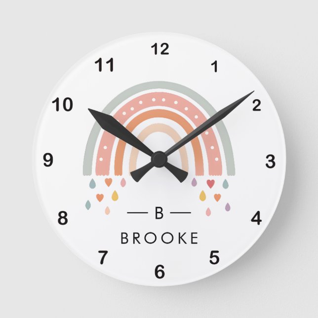 Rainbow hobos runde wanduhr (Vorderseite)