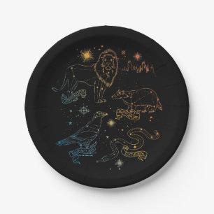 Rainbow HOGWARTS™ Houses Constellations Pappteller