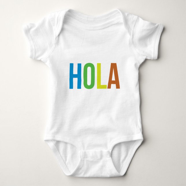 Rainbow Hola Baby Strampler (Vorderseite)