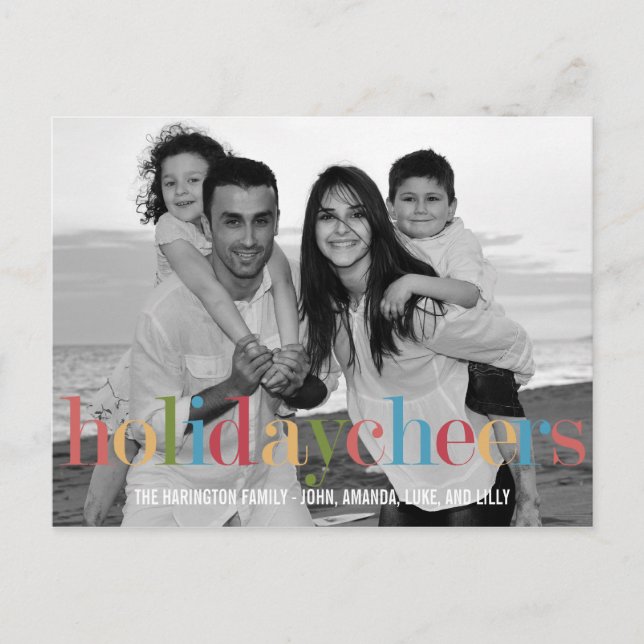 RAINBOW Holiday Foto Cards Postcard Feiertagspostkarte (Vorderseite)