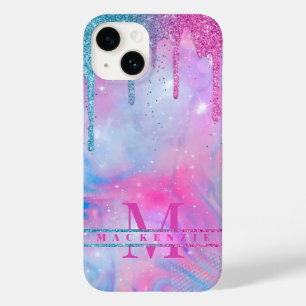 Rainbow-holografische Glitzer-Tropfen Unicorn Case