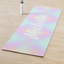 Rainbow Holograph Ombre Pink Blue Name Script