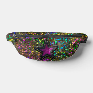 Rainbow Holographic Galaxy Star Sequin Glam Luxury Bauchtasche