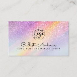 Rainbow Holographic Glitzer Ombre Glitzer Ombre Visitenkarte