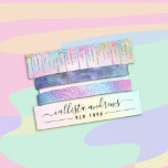 Rainbow Holographic Glitzer Tropfens Bracelet Disp<br><div class="desc">Diese geistreiche und glamouröse Armband-Display-Karte ist der ideale Weg, Ihre Verpackung zu stilisieren und Ihren eigenen persönlichen Flair und Ihre Persönlichkeit hinzuzufügen. Es zeigt schicke, hübsche, einzigartige und luxuriöse Imitate, die funkelnd Glitzer-Tropfen in Regenbogenfarbe auf einem hellen holografischen irisierenden Hintergrund gedruckt haben. Die Typografie ist ein elegantes kursives Drehbuch mit...</div>