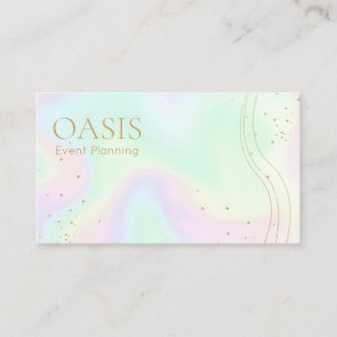 Rainbow Holographic Gold Accelerator Business Card Visitenkarte