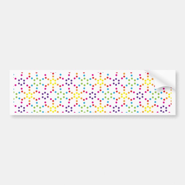 Rainbow Honeycomb Autoaufkleber (Vorne)