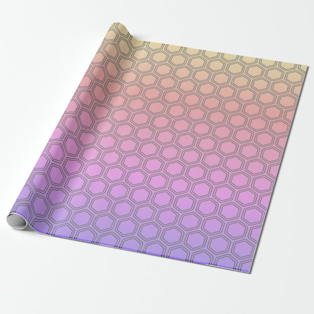 Rainbow Honeycomb Geschenkpapier (Ungerollt)