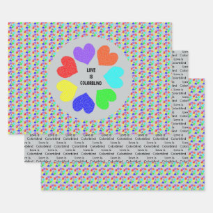 Rainbow-Hörnchen der interrassischen Liebe Geschenkpapier Set