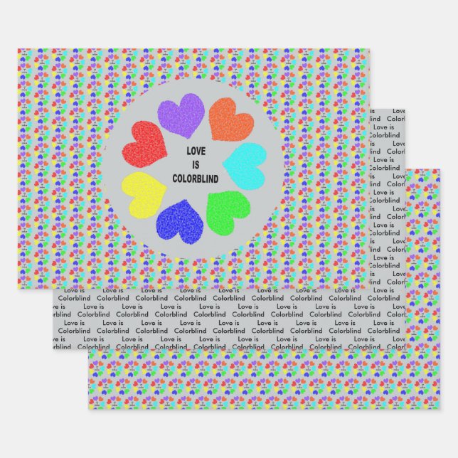 Rainbow-Hörnchen der interrassischen Liebe Geschenkpapier Set (Set)
