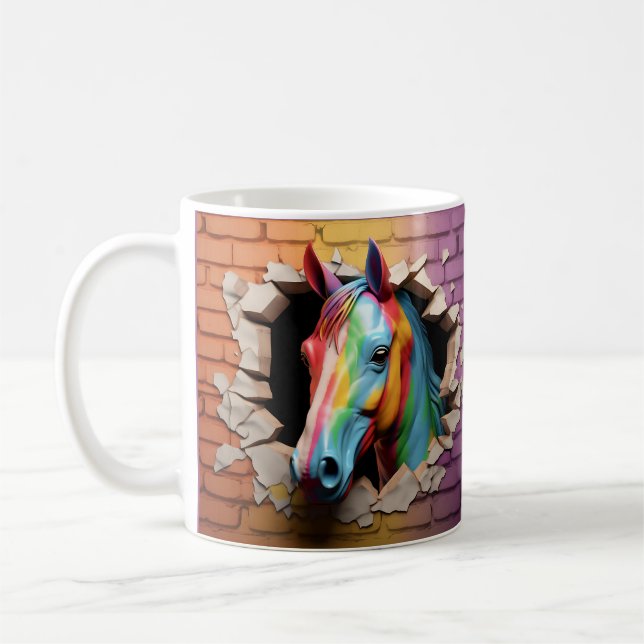 Rainbow Horse Break Out Kaffeetasse (Links)