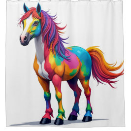 Rainbow Horse Duschvorhang