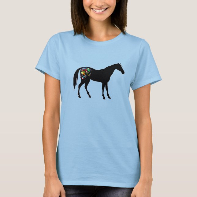 Rainbow horse silhouette T-Shirt (Vorderseite)